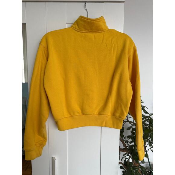 Aritzia TNA 1/4-Zip Pullover French Terry Yellow Sweatshirt, Size M - Picture 4 of 4